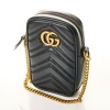 Gucci, Black Chevron Marmont Matelasse Mini Bag with Box - 2