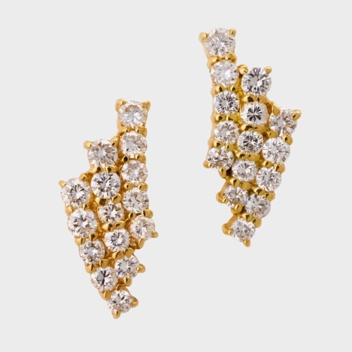 18ct Yellow Gold, .80ct Diamond Earrings