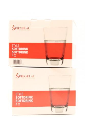 *(2) Spiegelau Soft Drink Tumblers 4 pack (GB), 8 Glasses sold as One Lot. RRP: $240