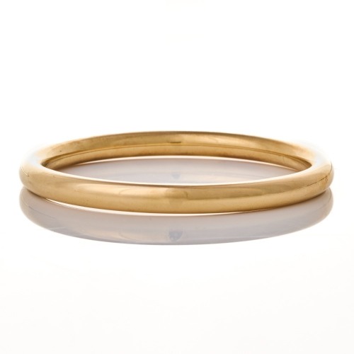 9ct Yellow Gold, Hollow, 7mm wide, Round Bangle