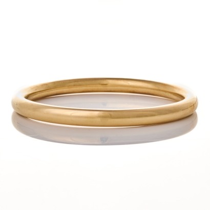 9ct Yellow Gold, Hollow, 7mm wide, Round Bangle