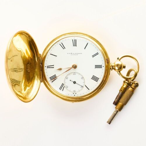 18ct Yellow Gold, 50mm W.H & S Jackson, London Full-Hunter Pocket Watch, circa 1862