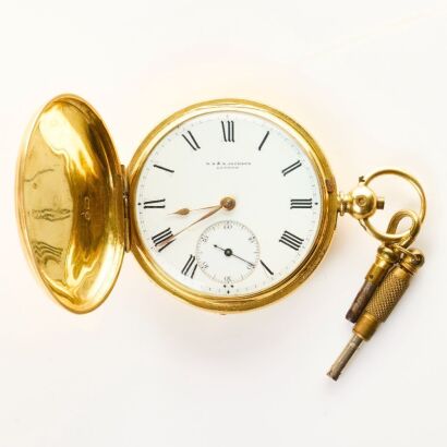 18ct Yellow Gold, 50mm W.H & S Jackson, London Full-Hunter Pocket Watch, circa 1862