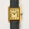 Vermeil Cartier, Must de Cartier Tank, Hand-wound Wristwatch