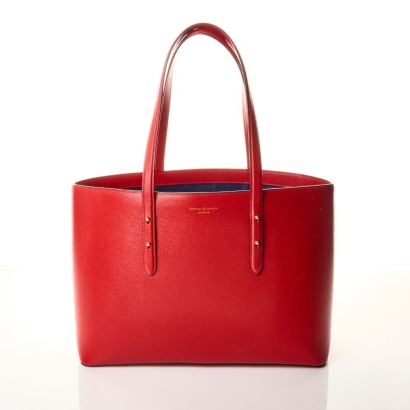 Aspinal of London, Red Leather Regent Tote Bag