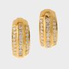 18ct Yellow Gold, .50ct Diamond Hoop Earrings - Near new
