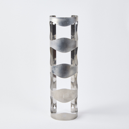 An Ikea Wall Mounted Stainless Steel Wine Bottle Holder