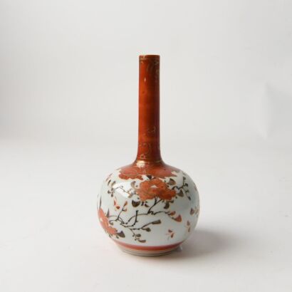 A Japanese Painted Sake Bottle ( Kutani Mark)