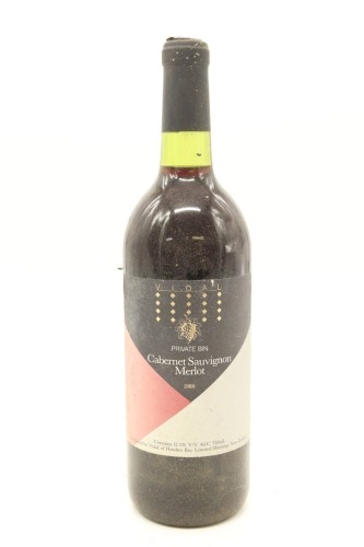 (1) 1986 Vidal Private Bin Cabernet Sauvignon - Merlot, Hawke's Bay