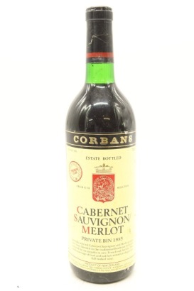 (1) 1985 Corbans Private Bin Cabernet Sauvignon - Merlot, Henderson