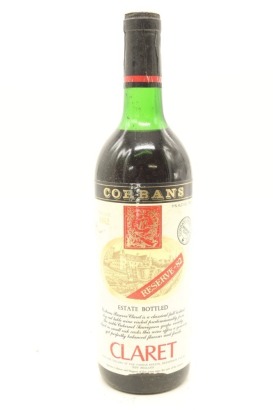 (1) 1982 Corbans Reserve Claret, Henderson (TS)