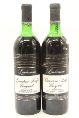 (2) 1985 Lindeman's Limestone Ridge Shiraz - Cabernet, Coonawarra (MS)