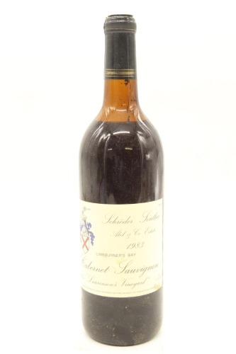 (1) 1983 Abel & Co Schroder Southee Limeburner's Bay Cabernet Sauvignon, Kumeu