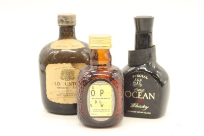 (1) Mixed Whisky Miniatures, 3 Bottles Sold as One Lot