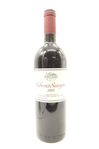(1) 1985 Matua Valley Wines Cabernet Sauvignon, Waimauku