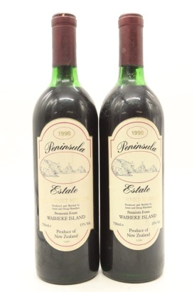 (2) 1990 Peninsula Estate Cabernet - Merlot, Waiheke Island
