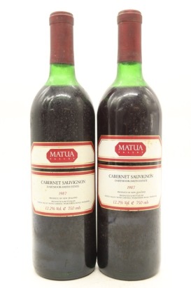 (2) 1987 Matua Valley Wines 'Dartmoor-Smith Estate' Cabernet Sauvignon, Hawke's Bay