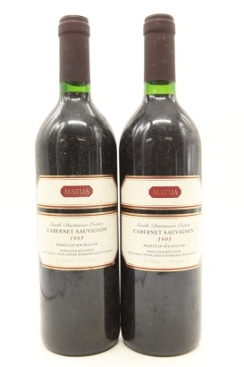 (2) 1995 Matua Valley Wines 'Smith-Dartmoor Estate' Cabernet Sauvignon, Hawke's Bay