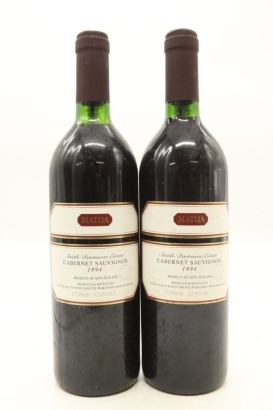 (2) 1994 Matua Valley Wines 'Smith-Dartmoor Estate' Cabernet Sauvignon, Hawke's Bay