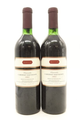 (2) 1993 Matua Valley Wines 'Waimauku' Cabernet Sauvignon, Waimauku