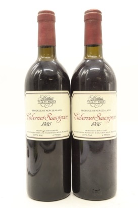 (2) 1986 Matua Valley Wines Cabernet Sauvignon, Waimauku