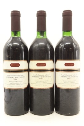 (3) 1994 Matua Valley Wines 'Smith-Dartmoor Estate' Cabernet Sauvignon, Hawke's Bay