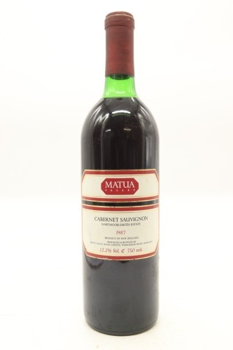 (1) 1987 Matua Valley Wines 'Dartmoor-Smith Estate' Cabernet Sauvignon, Hawke's Bay (MS)