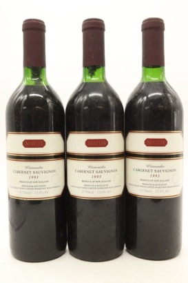 (3) 1993 Matua Valley Wines 'Waimauku' Cabernet Sauvignon, Hawke's Bay