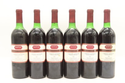(6) 1987 Matua Valley Wines 'Dartmoor-Smith Estate' Cabernet Sauvignon, Hawke's Bay (UMS)
