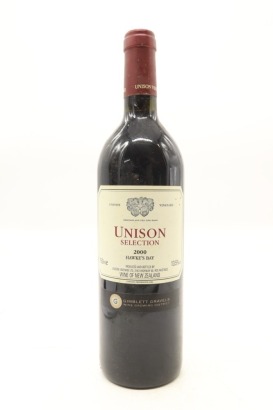 (1) 2000 Unison Vineyard Selection Merlot - Cabernet Sauvignon - Syrah, Gimblett Gravels