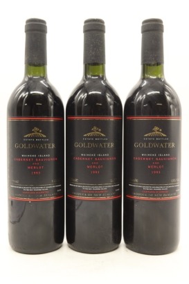 (3) 1993 Goldwater Estate Cabernet Sauvignon - Merlot, Waiheke Island