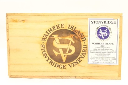 (6) 2004 Stonyridge Vineyard Larose, Waiheke Island (OWC)