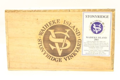 (6) 2003 Stonyridge Vineyard Larose, Waiheke Island (OWC)