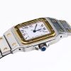 Stainless Steel / 18ct Yellow Gold, Cartier Santos Carr&eacute;e Automatic Wristwatch, circa 1980's - 2