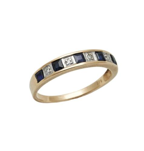 9ct Sapphire and Diamond Ring