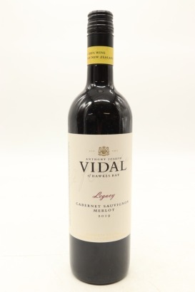(1) 2019 Vidal Estate Legacy Cabernet Sauvignon Merlot, Gimblett Gravels