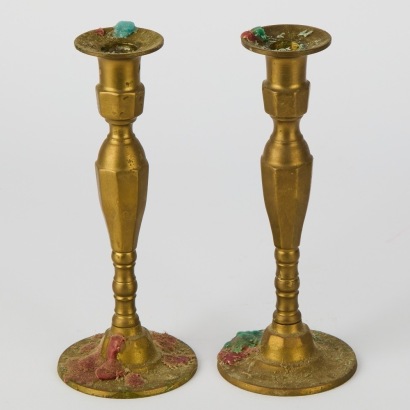 A Pair of Brass Candlesticks