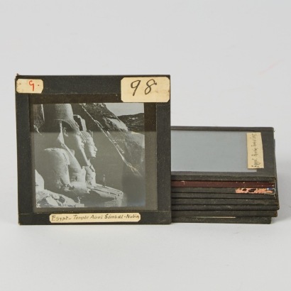 A Collection of Glass Plates with Landmarks of Egypt
