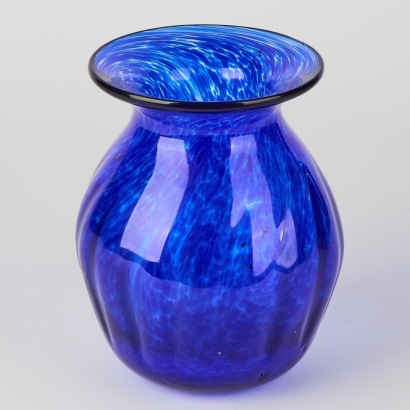 A Sapphire Glass Vase by Gary Nash