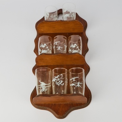 A Scarce Set of Sanitarium Glasses Designed by Theo Schoon