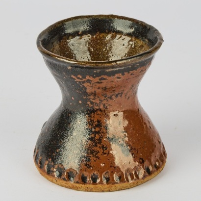 A Barry Brickell Narrow Waisted Vase In A Tenmoku Glaze