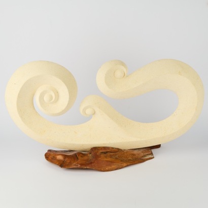 A Large Oamaru Stone Carving