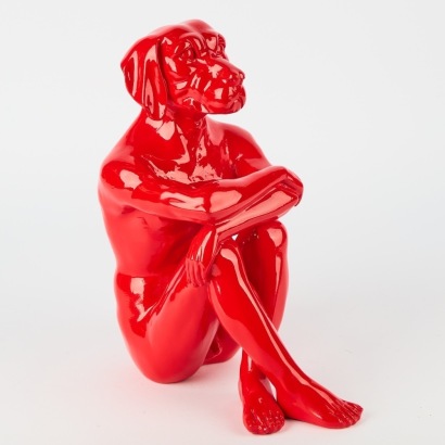 A Gillie & Marc Red Dogman Sculpture