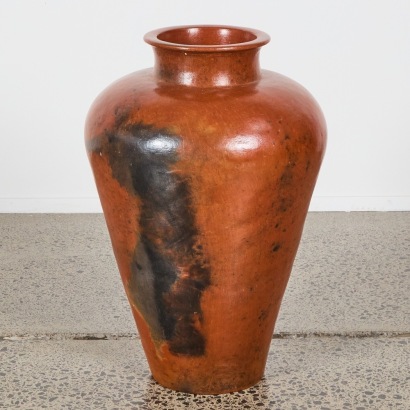 A Large Pit Fired Floor Pot
