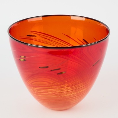 A Lynden Over Glass Vase with Etched Signature Base