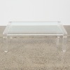 A Italian Lucite and Glass Coffee Table