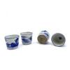 Four Oriental Blue and White Cups