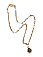 Yves Saint Laurent Black Teardrop Necklace