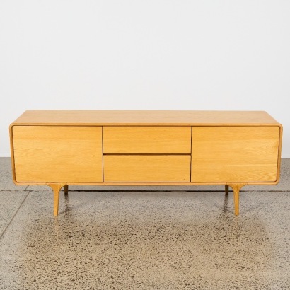 A Mid-Century Style Oak Sideboard