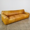 A Coco Republic Aspen Leather Sofa - 2